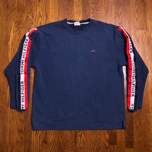 Tommy Hilfiger Other - Tommy Hilfiger Jeans Striped Spell Out Crewneck XL
